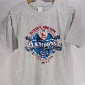 Boston Red Sox World Series Champions 2004 Baseball Retro Tee Shirt